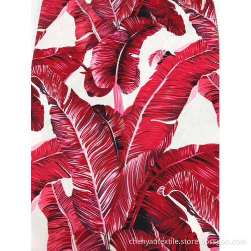 Summer Style Cotton Spendex Printed Fabric